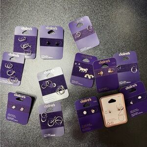 Claire's Assorted Earring Collection - Sterling silver